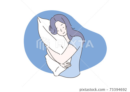 Sweet dream or sleep concept. Sweet dream or sleep concept. 73394692