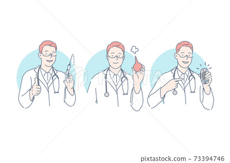 Doctor, medical procedures set concept 73394746