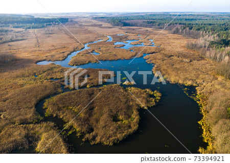 View from the height of the lake Papernya in Belarus. The Nature Of Belarus 73394921