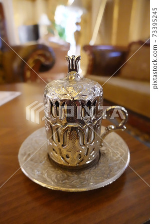 Richly decorated small traditional Turkish cup Richly decorated small traditional Turkish cup 73395245