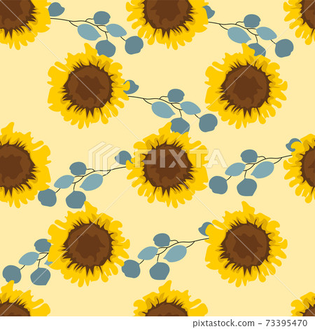 sun blossom flowers repeat pattern fabric sun blossom flowers repeat pattern fabric 73395470