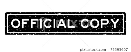 Grunge black official copy word square rubber seal stamp on white background Grunge black official copy word square rubber seal stamp on white background 73395607
