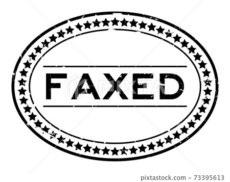 Grunge black faxed word oval rubber seal stamp on white background Grunge black faxed word oval rubber seal stamp on white background 73395613