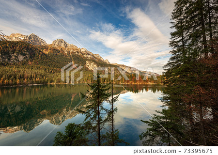 Beautiful Lake in Italian Alps - Lago di Tovel Trentino-Alto Adige Beautiful Lake in Italian Alps - Lago di Tovel Trentino-Alto Adige 73395675