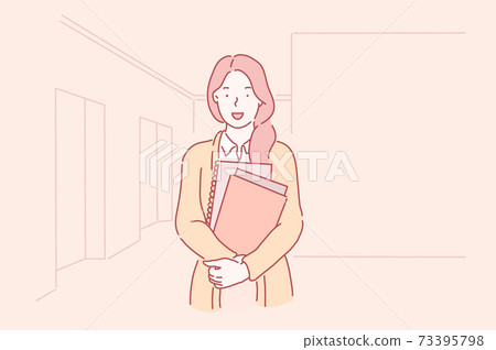 Teacher, student, school, college concept. Teacher, student, school, college concept. 73395798