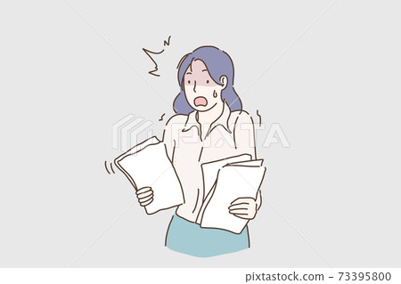 Young desperate and stressed business woman working overwhelmed holding paperwork looking crazy and anxious in job crisis and stress. Emotional business lady shouting. Hard stressful workday in the Young desperate and stressed business woman working overwhelmed holding paperwork looking crazy and anxious in job crisis and stress. Emotional business lady shouting. Hard stressful workday in the 73395800