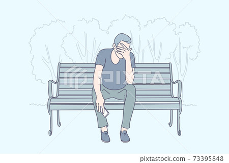 Frustration, emotional stress, depression concept Frustration, emotional stress, depression concept 73395848