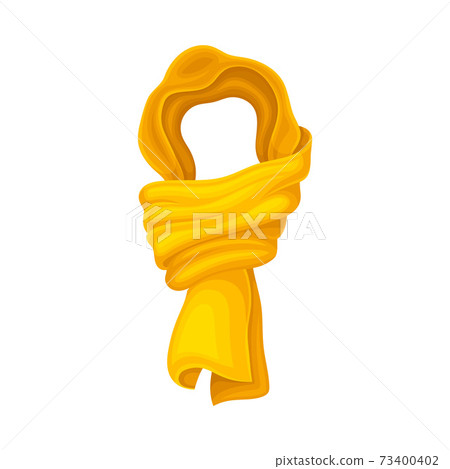 Yellow Winter Scarf as Seasonal Neckwear for Keeping Warm Vector Illustration Yellow Winter Scarf as Seasonal Neckwear for Keeping Warm Vector Illustration 73400402