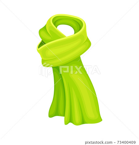 Green Winter Scarf as Seasonal Neckwear for Keeping Warm Vector Illustration Green Winter Scarf as Seasonal Neckwear for Keeping Warm Vector Illustration 73400409
