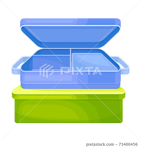 Reusable Lunch Box or Container as Everyday Reused Object Vector Illustration 73400456