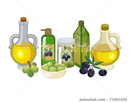 Concept eco health natural product virgin olive... - Stock Illustration  [73401030] - PIXTA