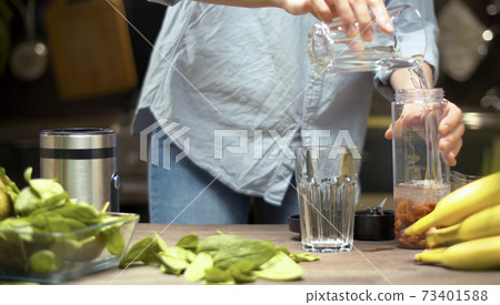 Cooking of almond milk Cooking of almond milk 73401588
