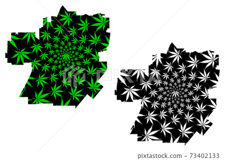 Santa Ana city - map is designed cannabis leaf Santa Ana city - map is designed cannabis leaf 73402133
