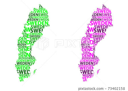 Map of Sweden - vector illustration 73402158