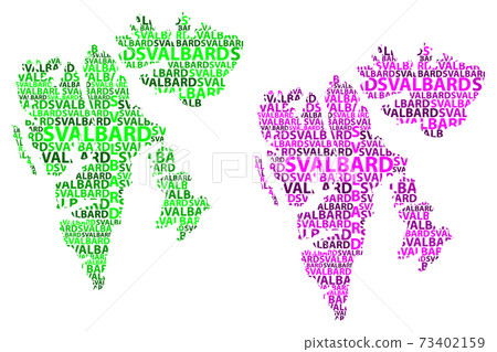 Map of Svalbard - vector illustration 73402159