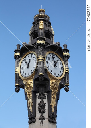 Monumental clock of Tassin la Demi Lune near Lyon, France 73402215