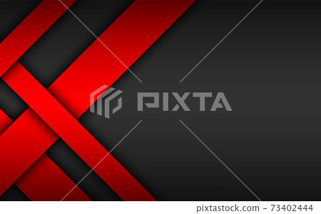 Black and red overlapped stripes. Dark abstract corporate design. Geometric material background Black and red overlapped stripes. Dark abstract corporate design. Geometric material background 73402444