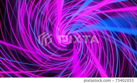 Flow of light glow lines, computer generated. 3d rendering of an abstract spiral background. 73402853
