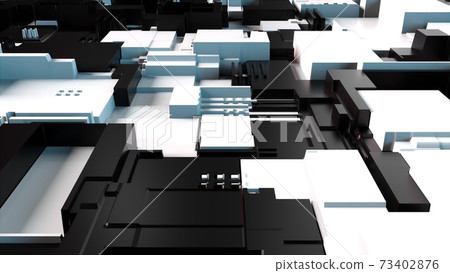 3d render technology background. Complicated abstract surface, computer generated 73402876
