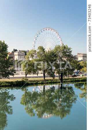 Avignon city with Avignon Eye in Provence, France 73403246
