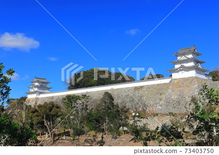 [Hyogo Prefecture] Akashi Castle under fine weather (Hitsuji and Tatsumi turrets) 73403750
