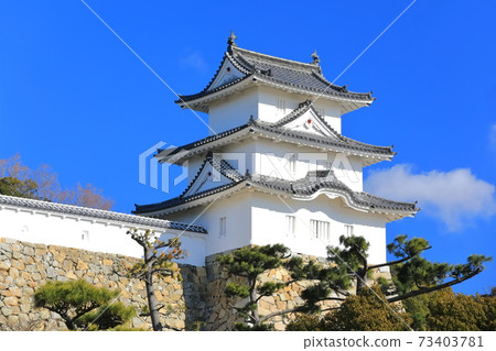 [兵庫縣]天氣晴朗的明石城（達見塔） 73403781