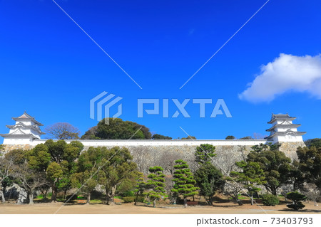 [兵庫縣]天氣晴朗的明石城（達見塔樓和達見塔樓） 73403793