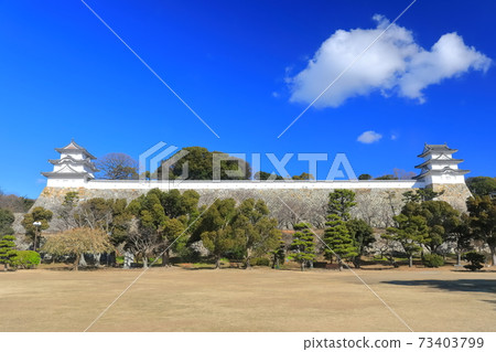 [Hyogo Prefecture] Akashi Castle under fine weather (Hitsuji and Tatsumi turrets) 73403799