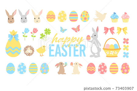復活節圖素材白色背景 復活節圖素材白色背景 73403907