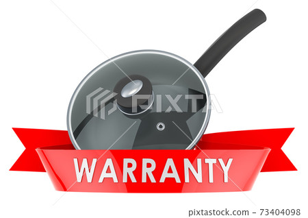 Frying pan warranty concept. 3D rendering Frying pan warranty concept. 3D rendering 73404098