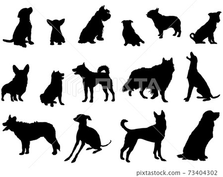 狗silhouette_set 2 狗silhouette_set 2 73404302