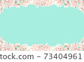 Blue sky and cherry blossoms tunnel of cherry blossoms 73404961