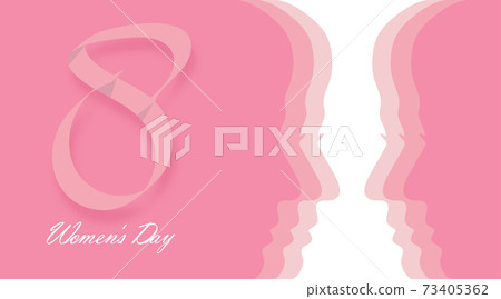 Happy International Women's Day on March 8th design background. 3d vector illustration Happy International Women's Day on March 8th design background. 3d vector illustration 73405362