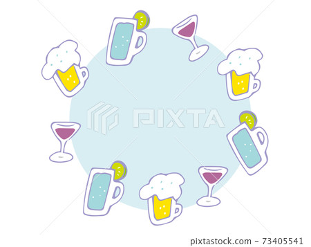 Liquor, alcohol glass, beer, wine, sour frame, frame, round frame Liquor, alcohol glass, beer, wine, sour frame, frame, round frame 73405541
