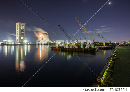 Factory night view Factory night view 73405554