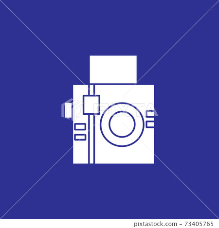 analogue square camera flat style solid icon... - Stock Illustration ...