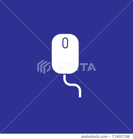 mouse computer solid style icon vector... - Stock Illustration ...