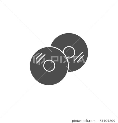 cd disc black solid style icon vector illustration 73405809