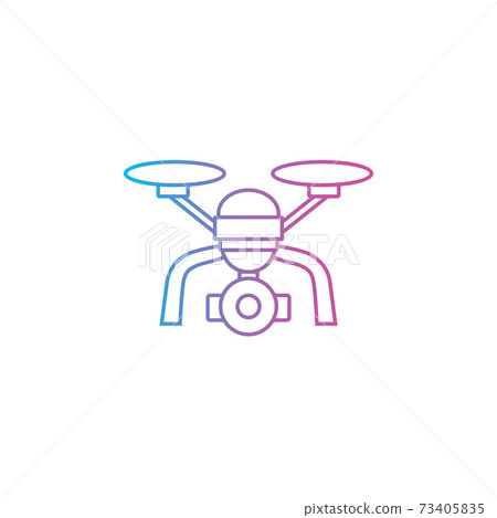 drone outline line style icon vector illustration 73405835