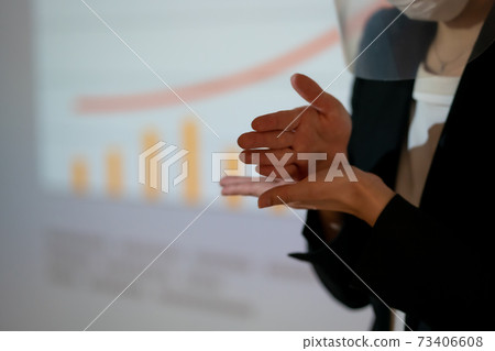 lecture, business woman, female business person 73406608