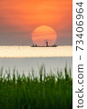 Beautiful sunrise from the lake Pakpra 73406964