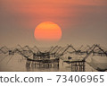 Beautiful sunrise from the lake Pakpra 73406965