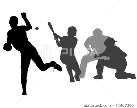 Pitcher return silhouette 73407390