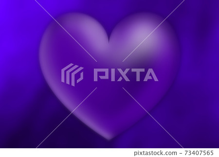 Fantastic background illustration with a glossy three-dimensional heart floating against a background of purple fluttering satin cloth There are other colors 73407565