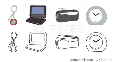 Radio, disaster prevention, disaster prevention goods vector illustration icon material 73408228