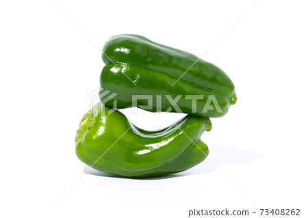 Multiple peppers white background 73408262