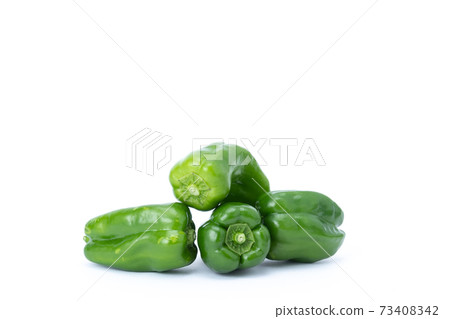 Multiple peppers white background 73408342