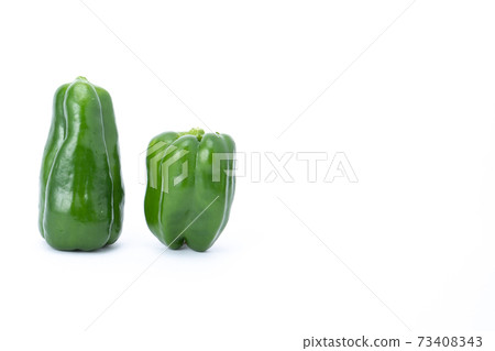 Multiple peppers white background Multiple peppers white background 73408343