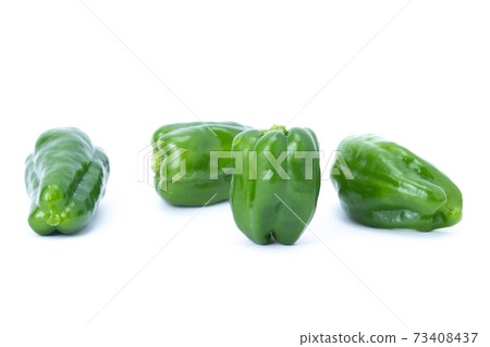 Multiple peppers white background Multiple peppers white background 73408437