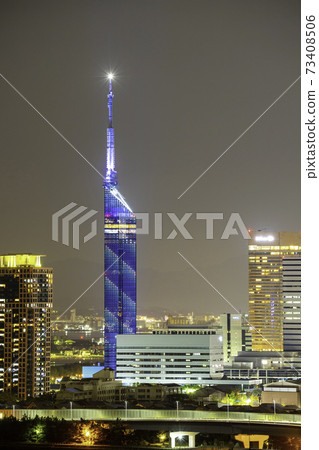 福岡夜景美麗的夜景福岡塔 福岡夜景美麗的夜景福岡塔 73408506